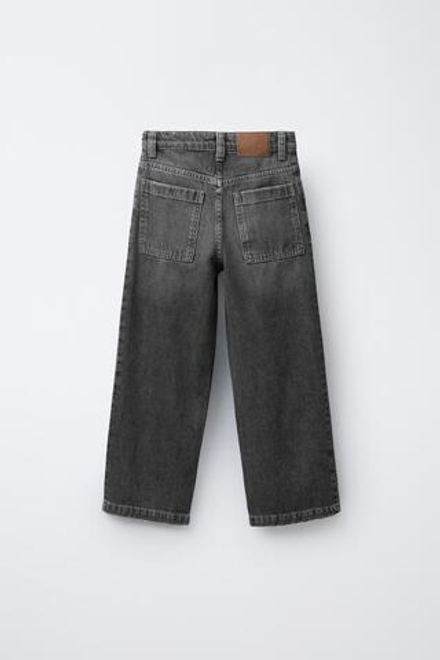 ZARA ДЖИНСЫ RELAXED BAGGY, ТЕМНО-СЕРЫЙ