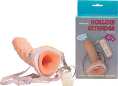 Поясная насадка с  вибратором телесного цвета