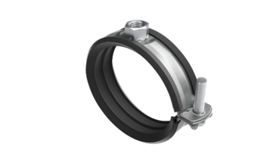 Хомут быстрой фиксации с изоляцией с гайкой М8 для труб d 1 1/2"