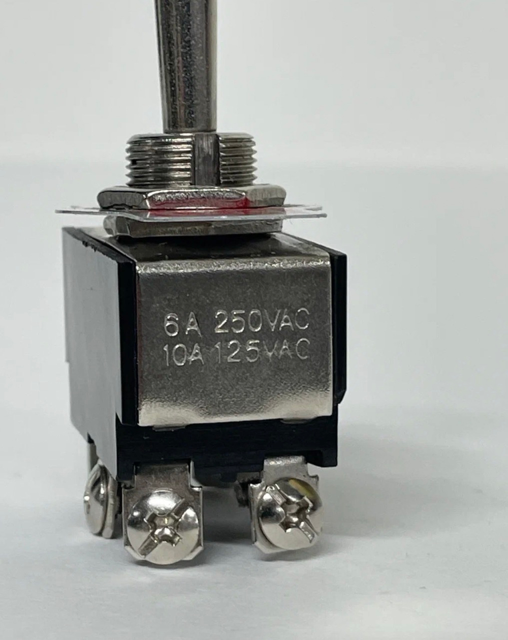 Тумблер (ON-OFF-ON) выключатель в металле на 3 контакта ON-OFF-ON, TG (1 шт.)