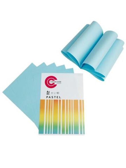 Бумага цветная А4, 80г/м2, Color Code пастель, 50л, голубая