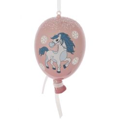 GAEM Украшение новогоднее "Воздушный шарик с лошадкой", L7 W7 H11 см