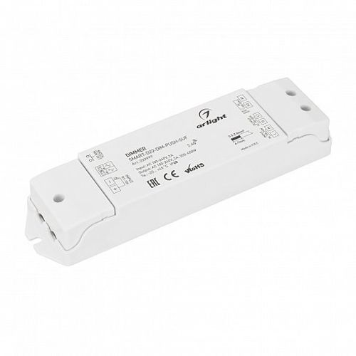 ДИММЕР SMART-D22-DIM-PUSH-SUF (230V, 2A, TRIAC, 2.4G) (ARLIGHT, IP20 ПЛАСТИК, 5 ЛЕТ)