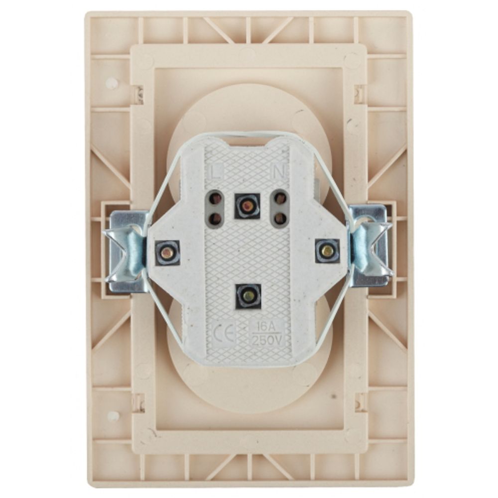 Розетка Intro Plano 1-204-03 без заземления двойная 2х2P 16А-250В IP20 СУ алюминий