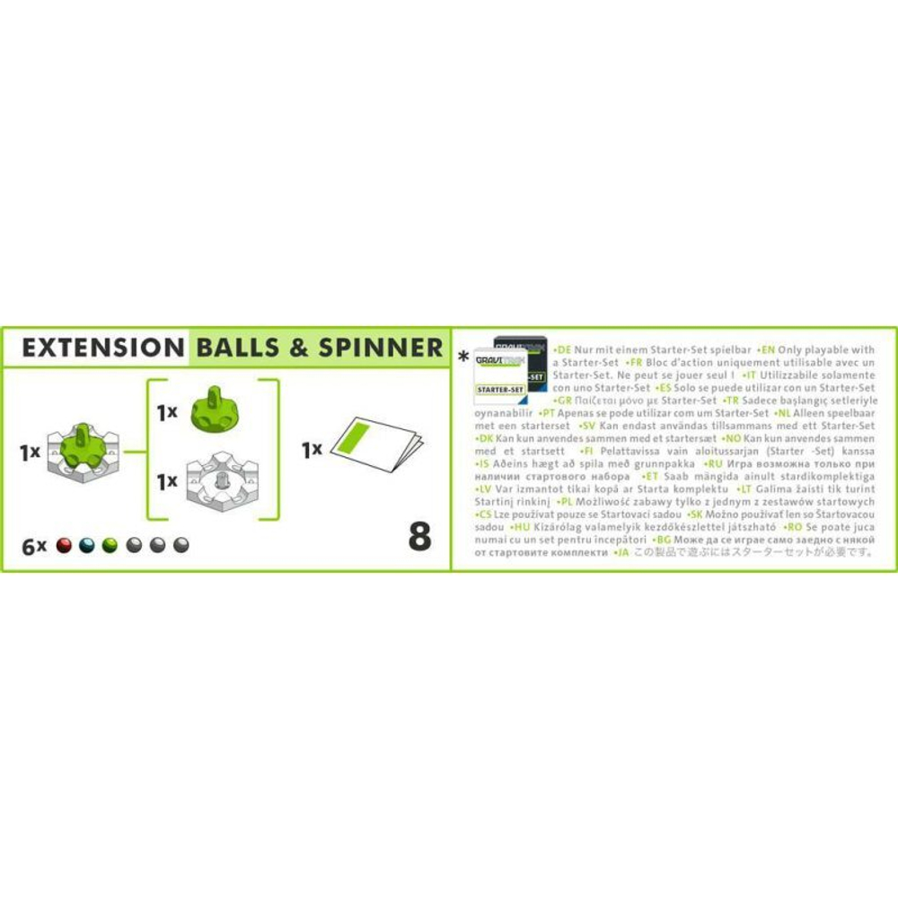 Ravensburger - GraviTrax Дополнительный набор - мячи и спиннер 269792