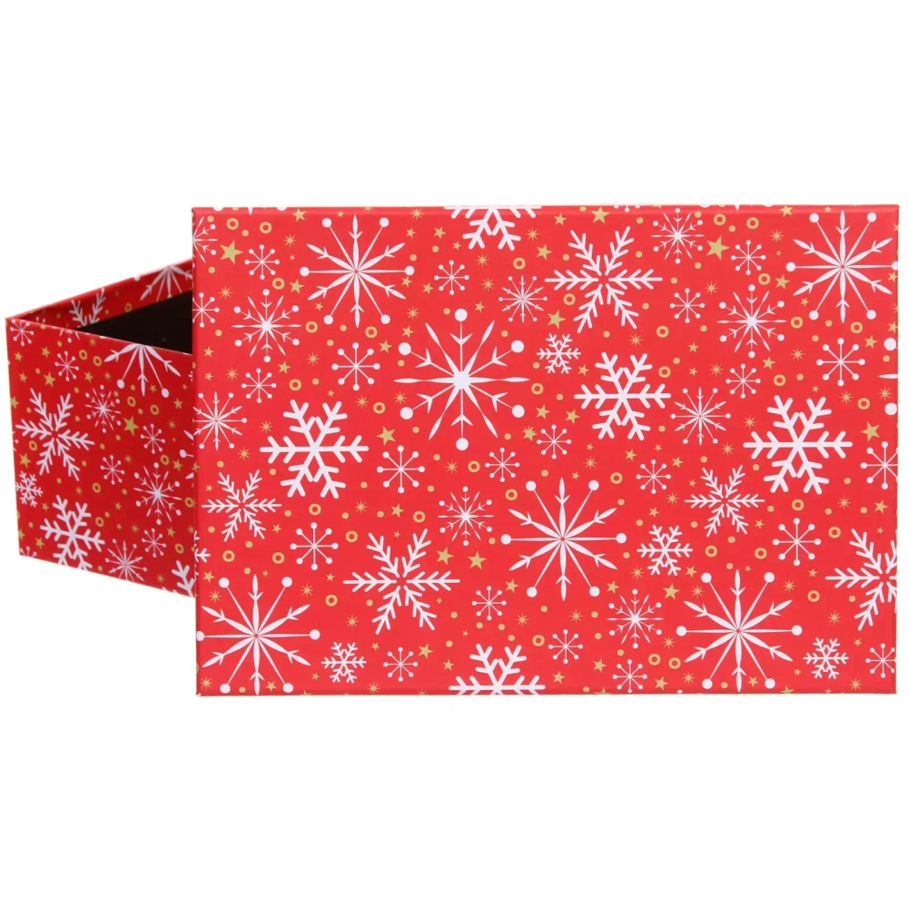 Коробка подарочная «Искристые снежинки» 23*16*9,5 см