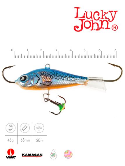 Балансир Lucky John BALTIC 6 с тр. 60мм/45H блистер