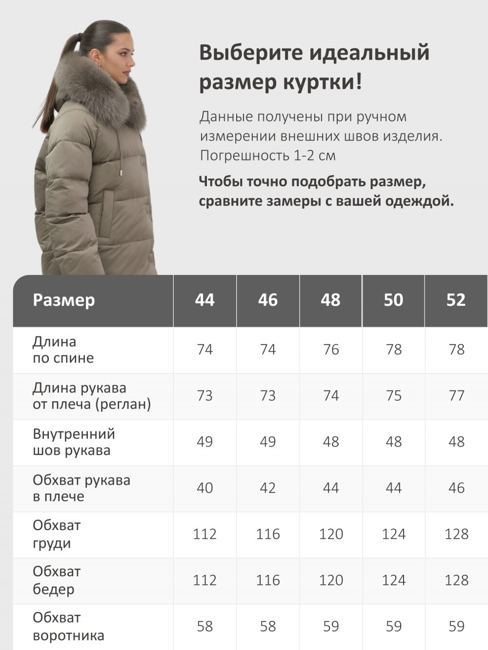 Куртка зимняя женская с мехом и капюшоном тренд коричневого цвета 7658K