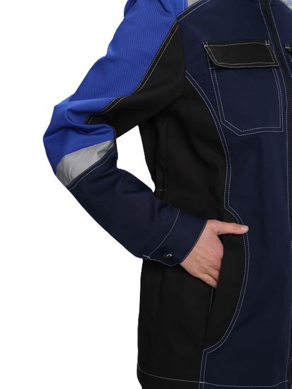 Костюм женский "Формула-1" (куртка+брюки) т.синий/васильковый/черный