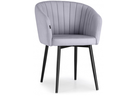 Стул на металлокаркасе Woodville Моншау velutto 49, черный, ножки черные