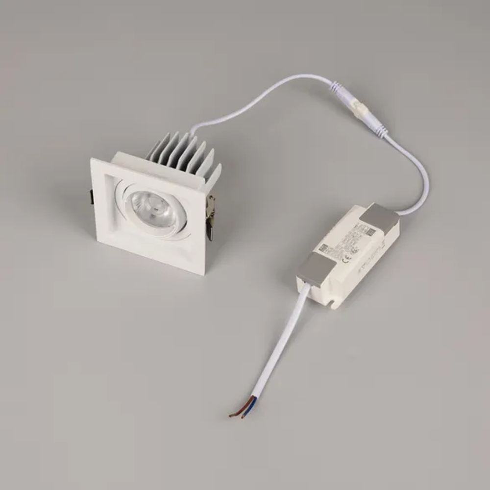 Светильник MS-VORTEX-BUILT-S90x90-12W Warm3000 (WH-WH, 40 deg, 230V) (Arlight, IP20 Металл, 5 лет) 057914