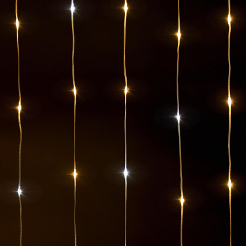 Электрогирлянда занавес Best Technology 1200 led теплый/холодный белый 4+2х3 м со стартовым шнуром