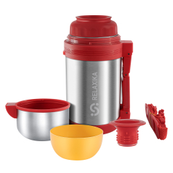 Термос универсальный (для еды и напитков) Relaxika 201 (1 литр), стальной