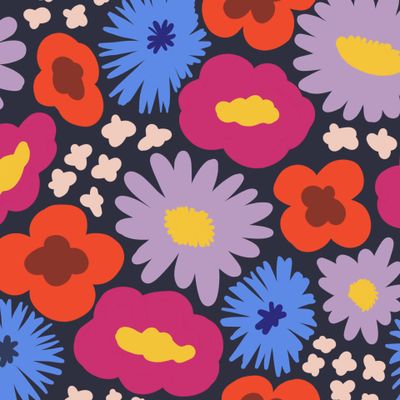 Минималистичный цветочный принт