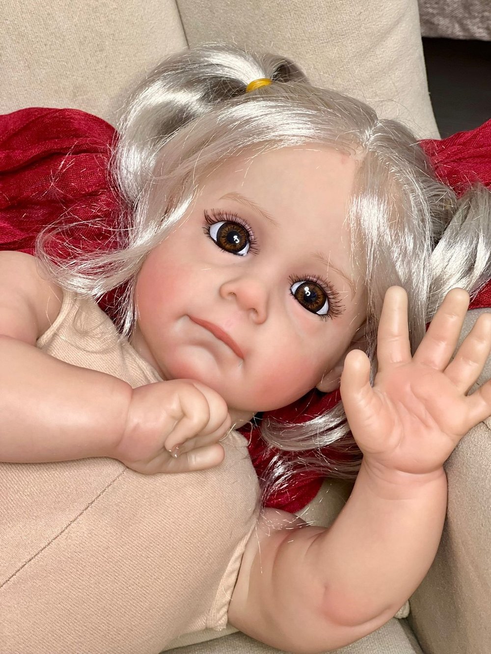 Кукла Реборн мягконабивная 60см без одежды (FA-597W)