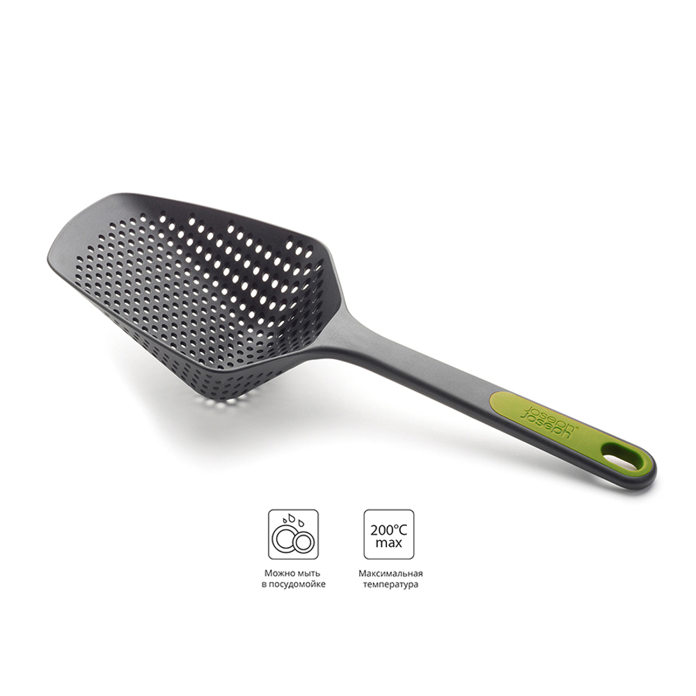 Ложка-дуршлаг scoop plus™, 34 см, серая
