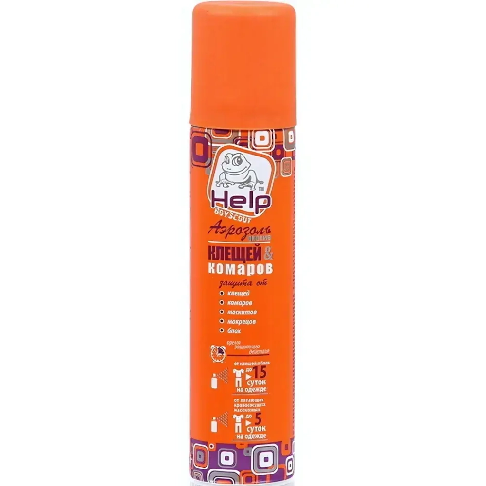 Аэрозоль от клещей и комаров репеллентный 75мл «HELP»