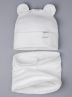 Шапка с ушками осенняя и снуд для детей