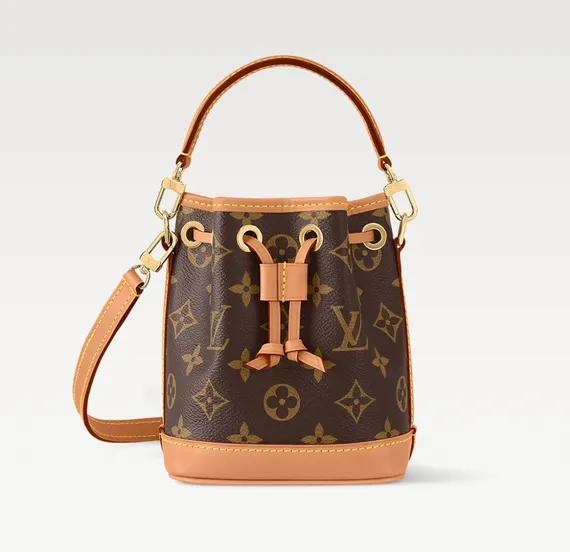 Сумка Louis Vuitton Nano Noé, коричневый