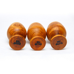 Набор деревянных рюмок (стопок) из древесины вишни (3 шт.). R6