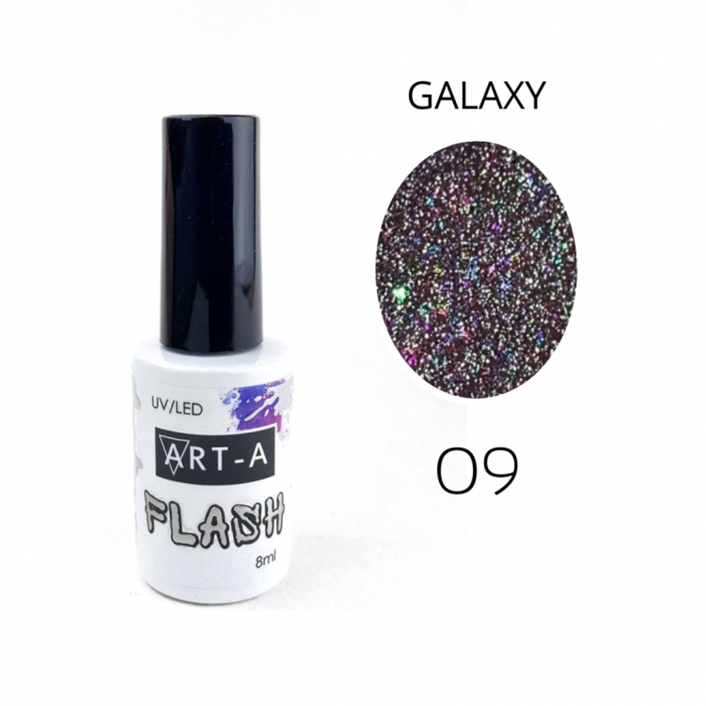 ART-A Гель-лак Galaxy Flash 09, 8 мл