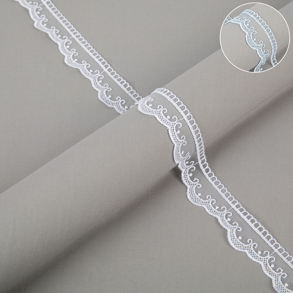 Кружево "Gamma" №TL008В голубой, 34 мм GKM-3401