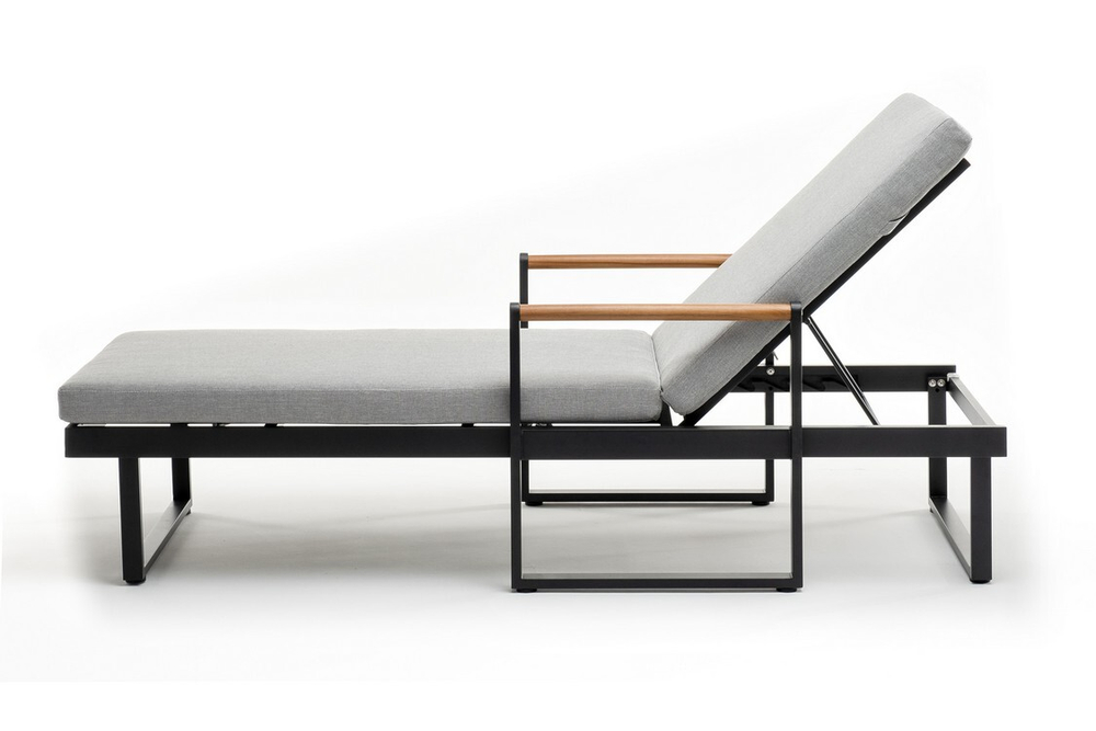 Шезлонг из алюминия MAYA  темный графит
