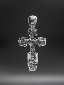 Крест православный "Отче Наш" из серебра