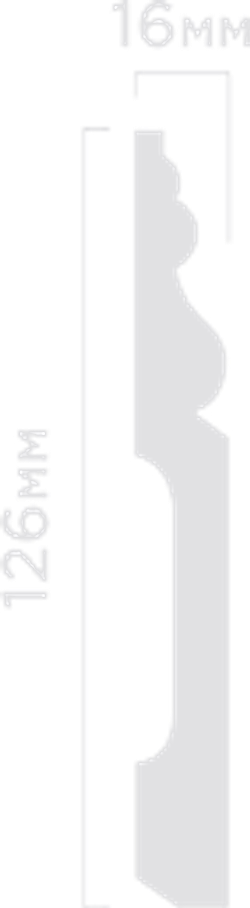 Плинтус HiWood, 126x16 мм