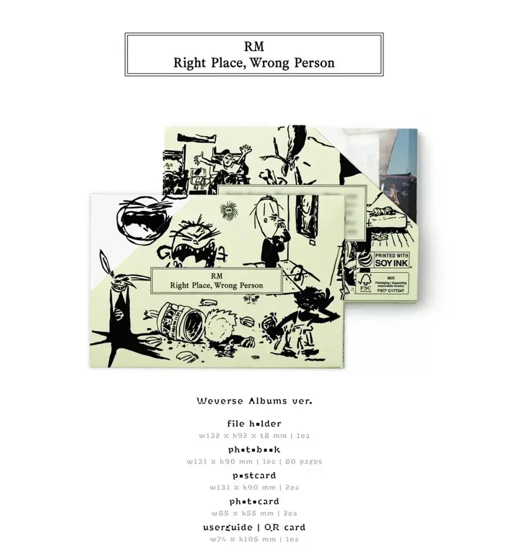 RM BTS - Right Place, Wrong Person  [Weverse Albums ver.]