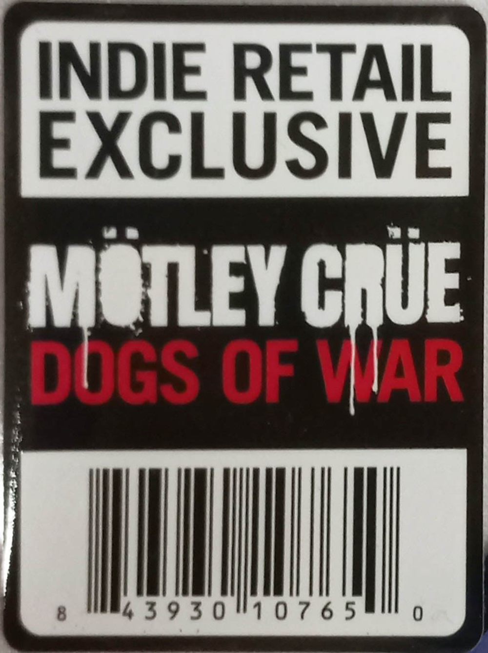 Motley Crue / Dogs Of War (Picture Disc)(12" Vinyl Single)