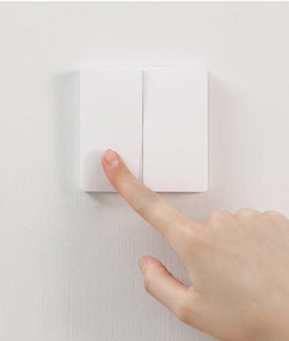 Настенный выключатель Xiaomi Wireless Switch Double Button двухклавишный XMWXKG01YL