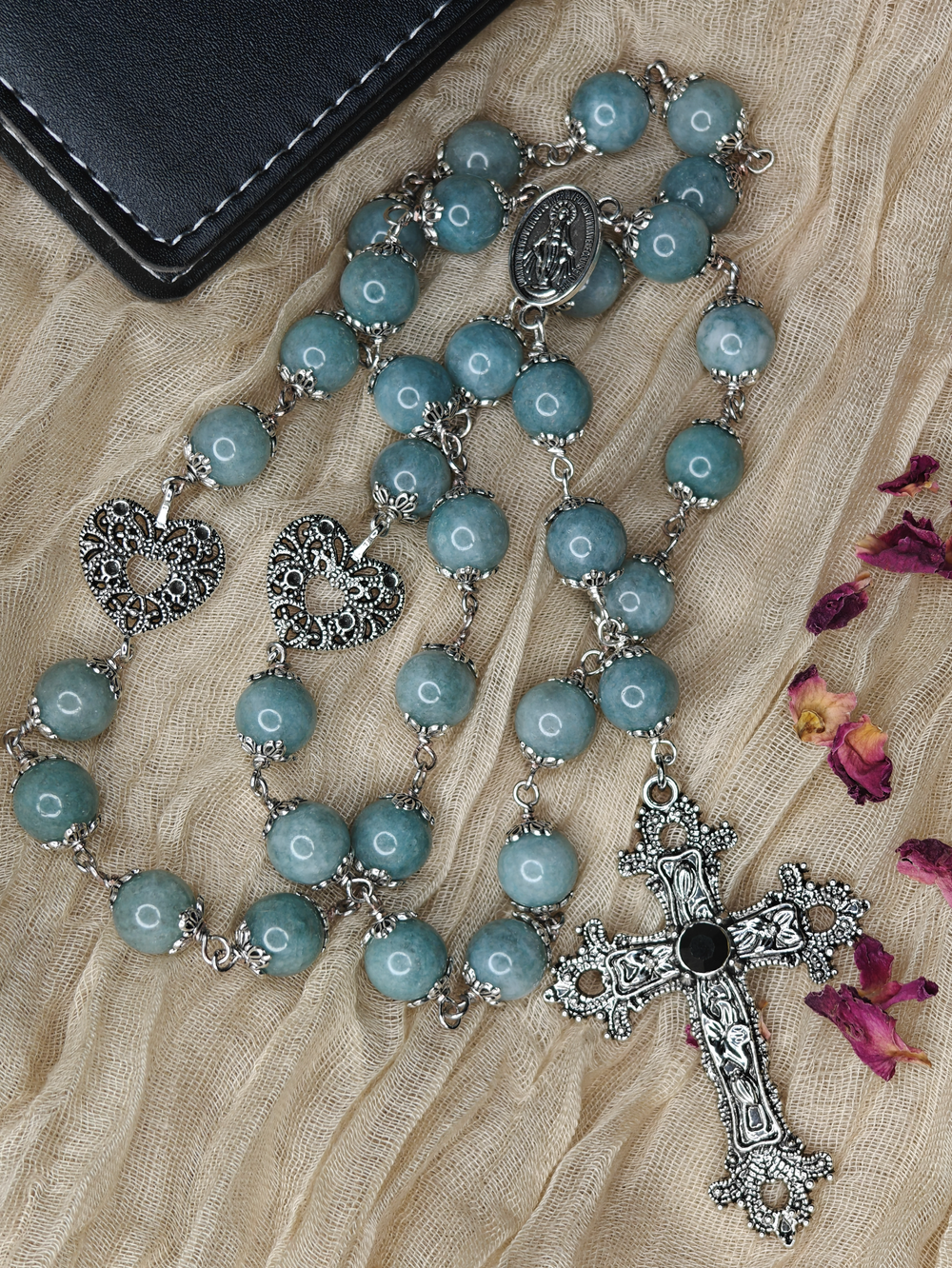 Розарий из бирманского нефрита