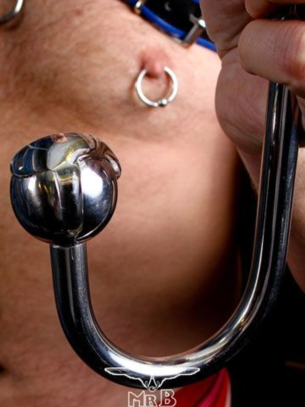 Анальный крюк для бондажа Bondage Hook - 30 см. (Цвет: серебро)