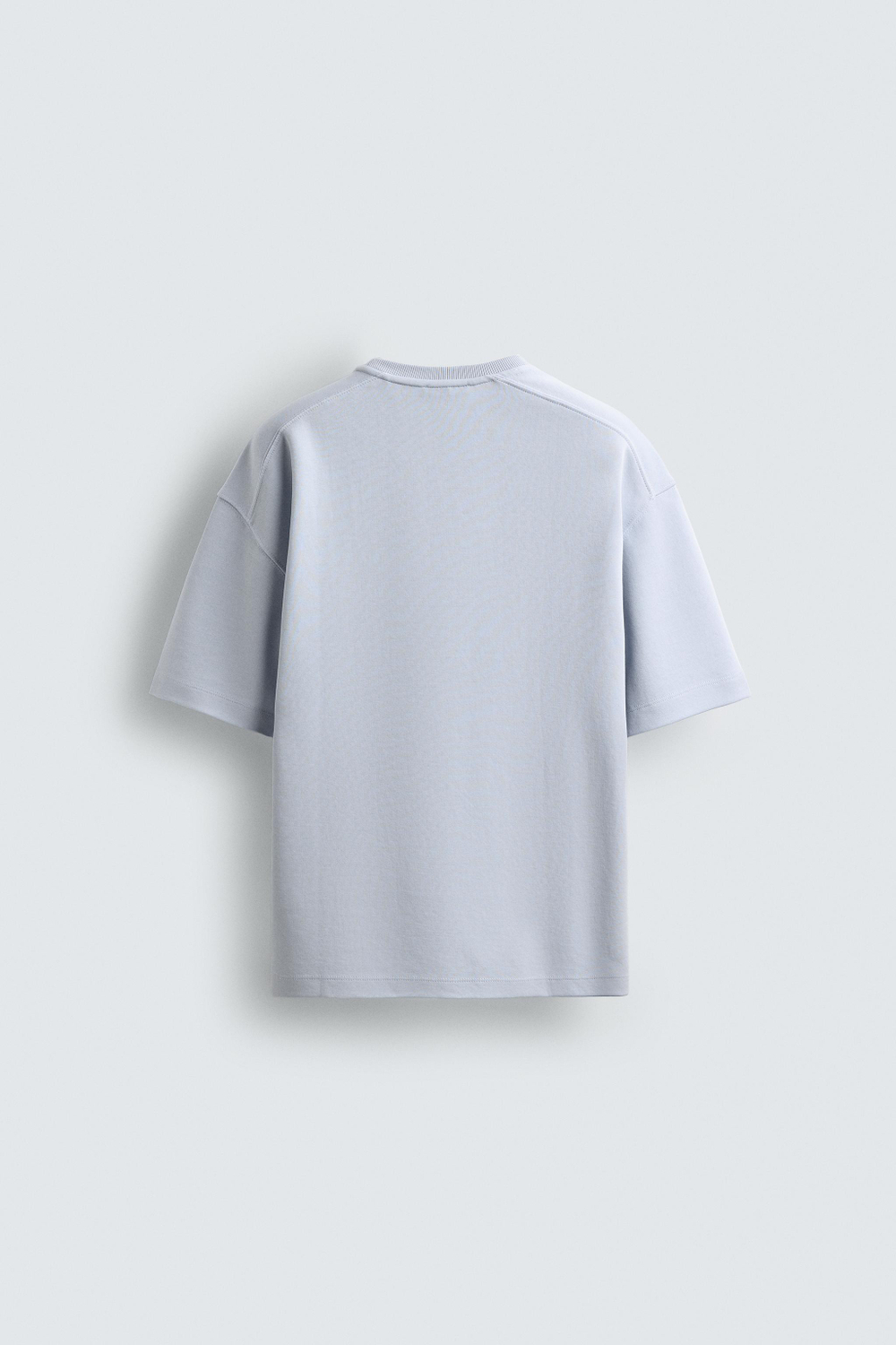 ZARA ТОЛСТОВКА RELAXED FIT ИЗ ИНТЕРЛОКА, ГОЛУБОЙ