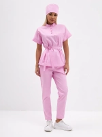 медицинская рубашка блузка для медиков розовая