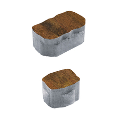 Тротуарная плитка Арена - Листопад гранит Саванна, комплект из 2 видов плит