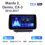 Teyes CC2 Plus 9"для Mazda 2, Demio, CX-3 2014+