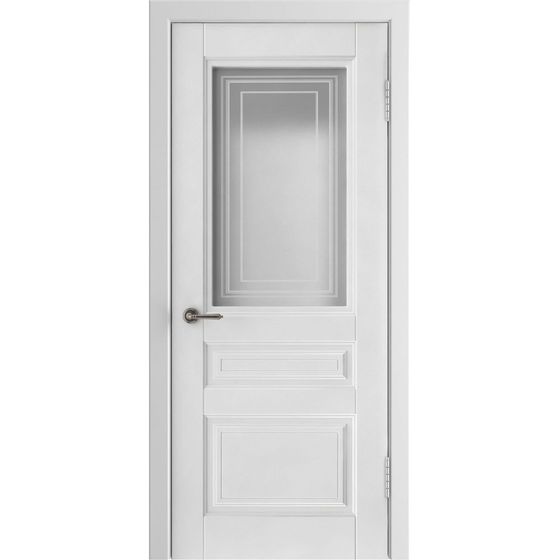 Дверь эмаль Luxor Скин-1 белая остеклённая