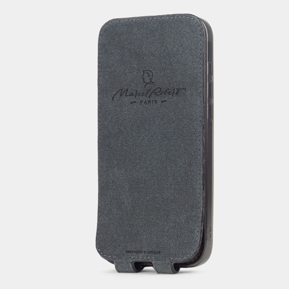 Чехол iPhone 16 Pro Max натуральная кожа аллигатора, коричневого цвета