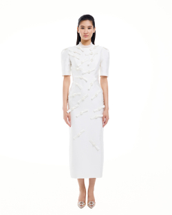 Платье Bambini (Бамбини) миди,с рук. светлое