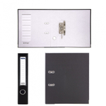 Папка-регистратор Alingar, А4, 50 мм, черный, ПВХ покрытие, фактура лен, карман на корешке, нижн. металл. кант, арочный механизм, неразборная