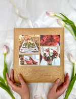 Фотоальбом свадебный на 50 магнитных листов 23х28 см, кольца gold wedding Золотой