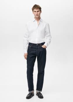 Рубашка regular fit из хлопка стретч