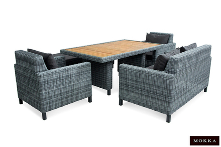 Комплект плетеной мебели MOKKA BELLA малый, серый