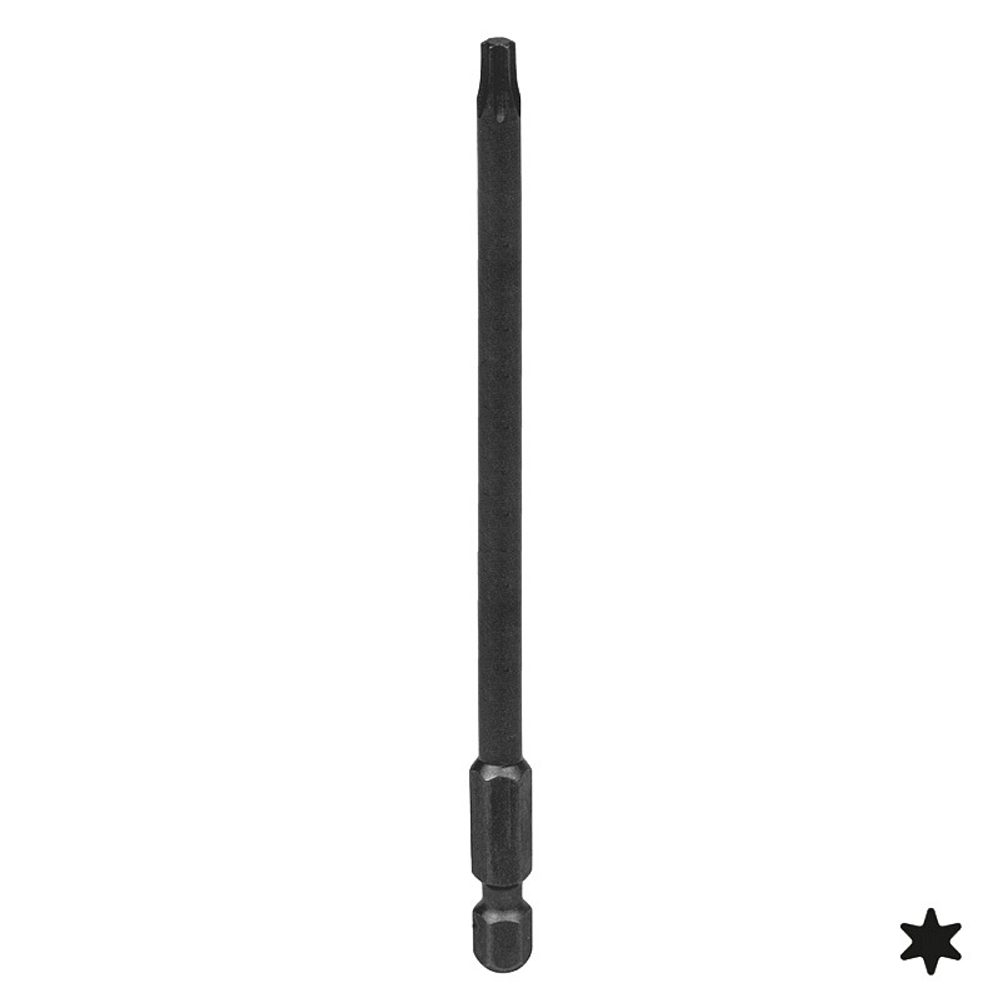 KING TONY (711125T) Вставка (бита) торцевая 1/4", L = 110 мм, TORX, T25, для шуруповерта