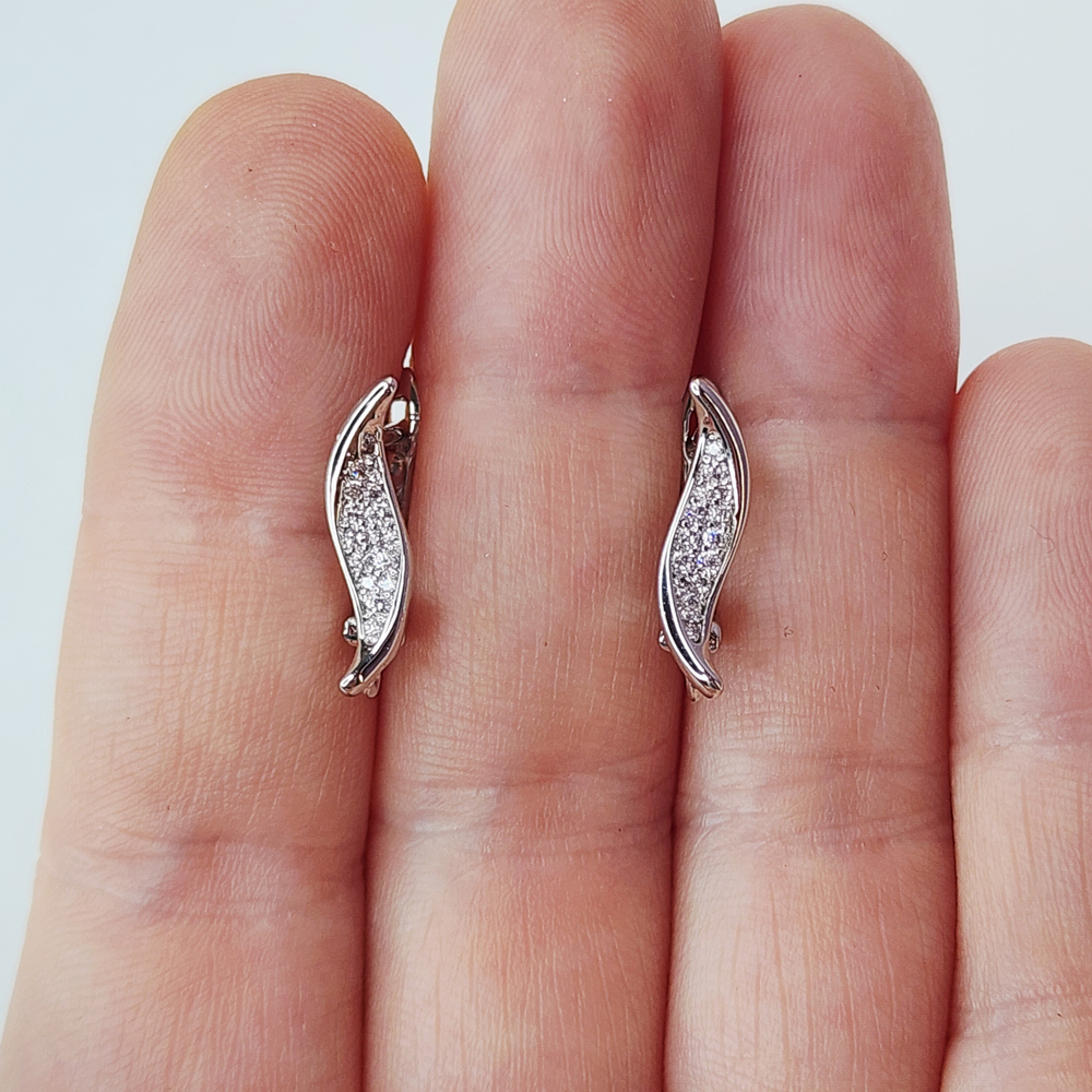 Ювелирные швензы, английский замок, родий, люкс фурнитура