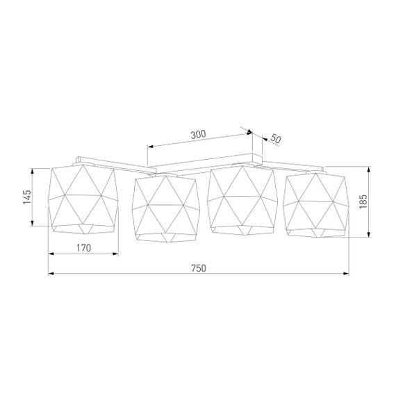 Потолочная люстра TK Lighting 1043 Siro Black Gold