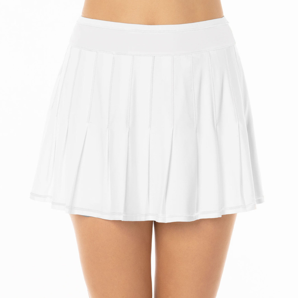 Женская теннисная юбка Lucky in Love Long Retro Pleated Skirt Women - White
