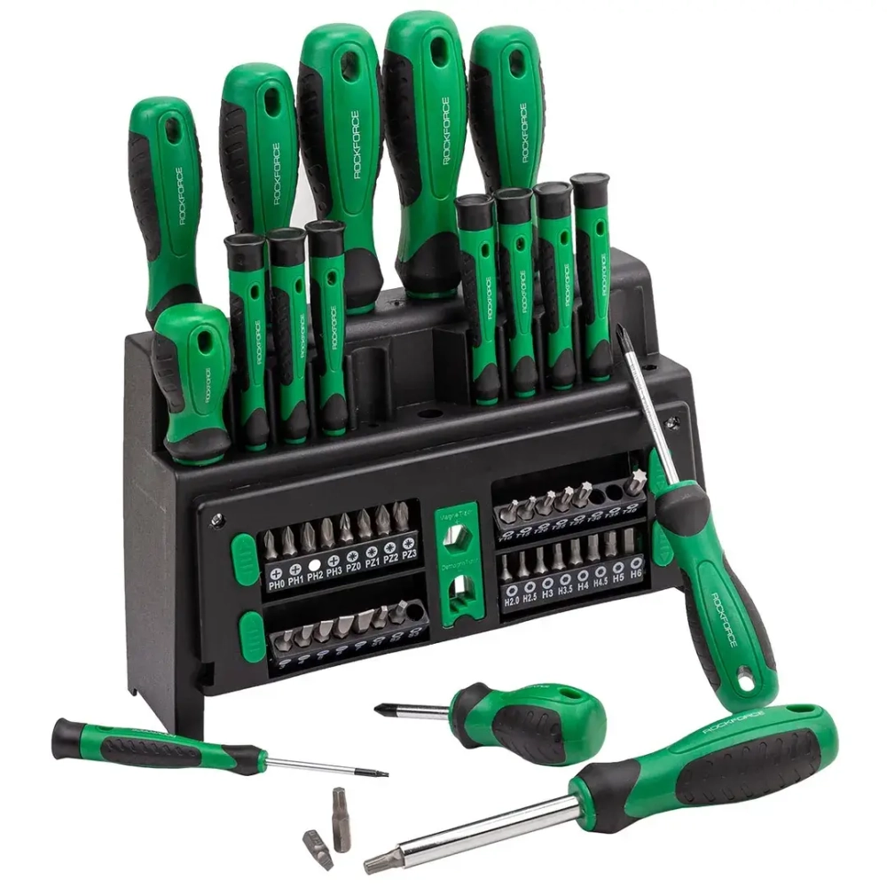 Отвертки в комплекте с битами, набор 50пр. RockFORCE RF-7050